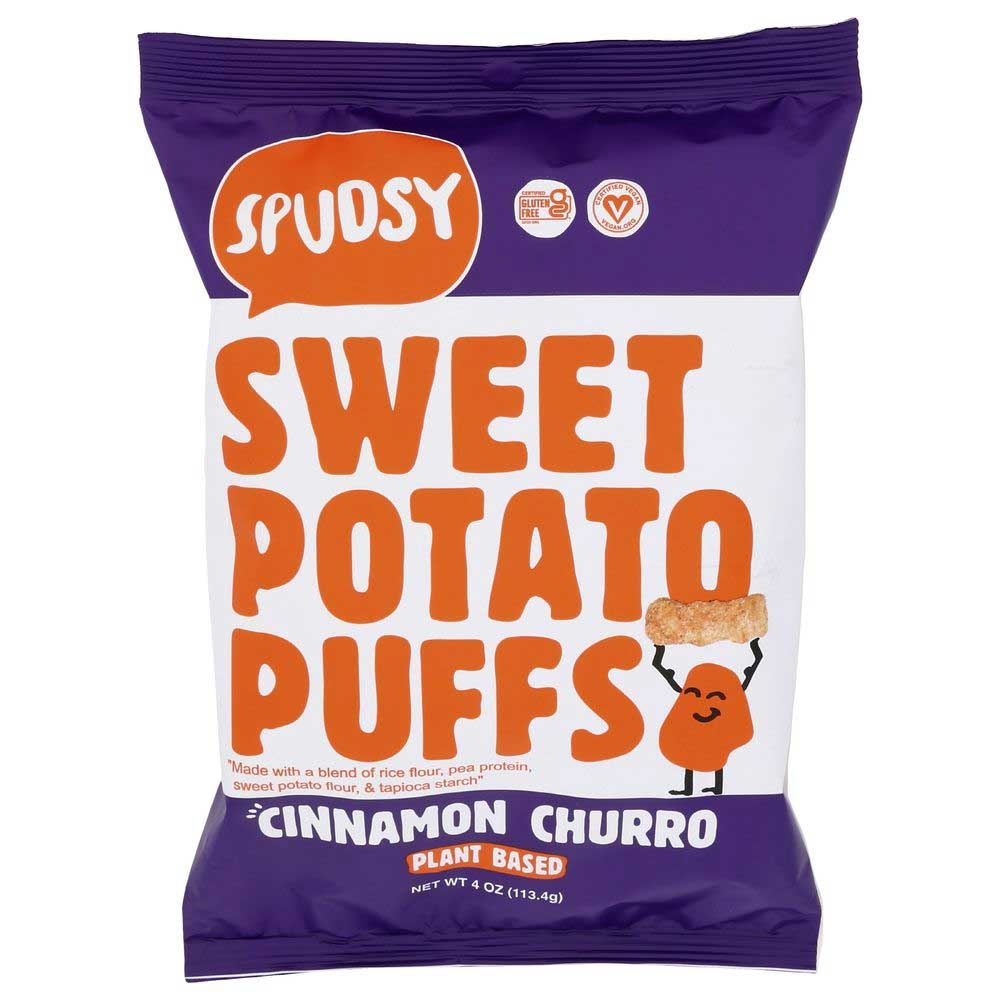 Spudsy Cinnamon Churro Sweet Potato Puffs, 4 Ounce -- 12 per case