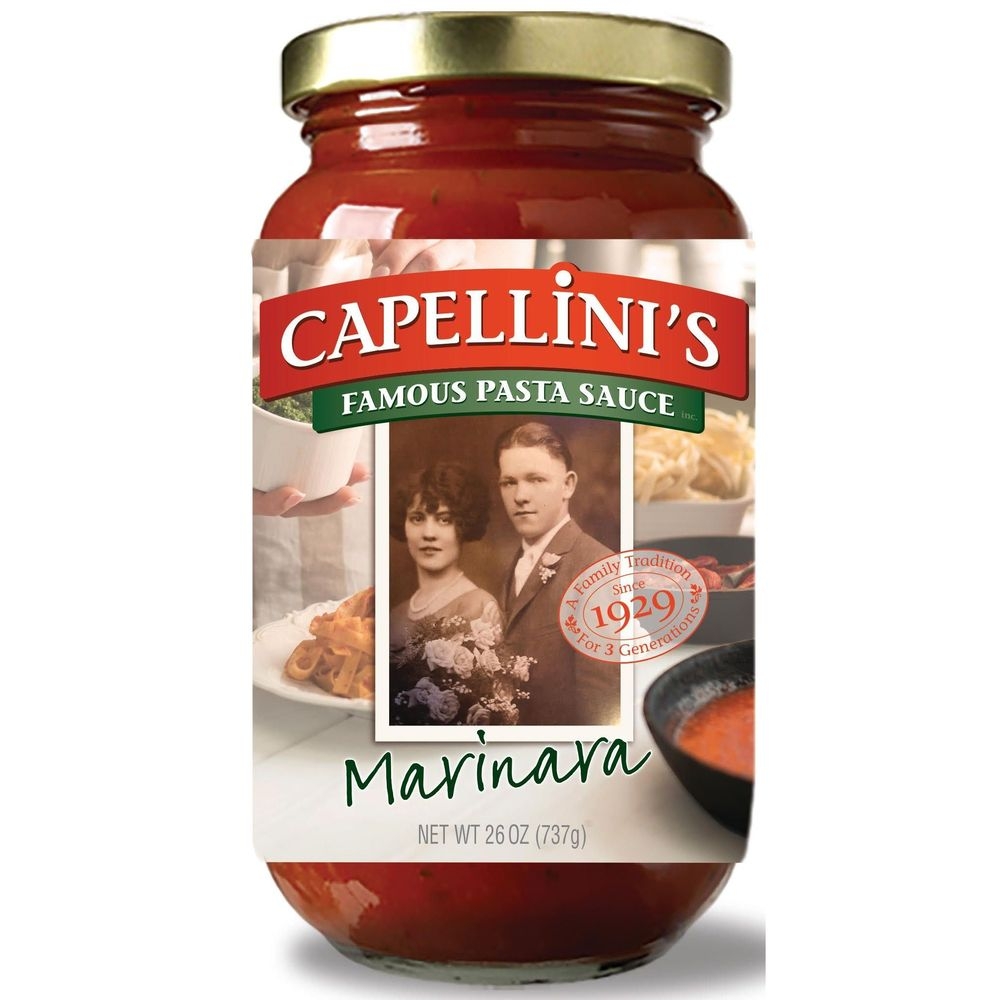 Capellinis Famous Marinara Pasta Sauce, 26 Ounce Jar -- 12 per case
