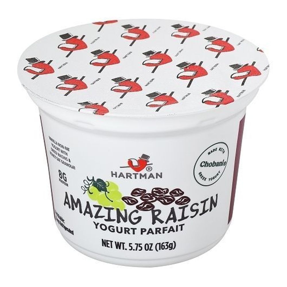 Hartman Amazing Raisin Yogurt Parfait, 5.75 Ounce -- 6 per case