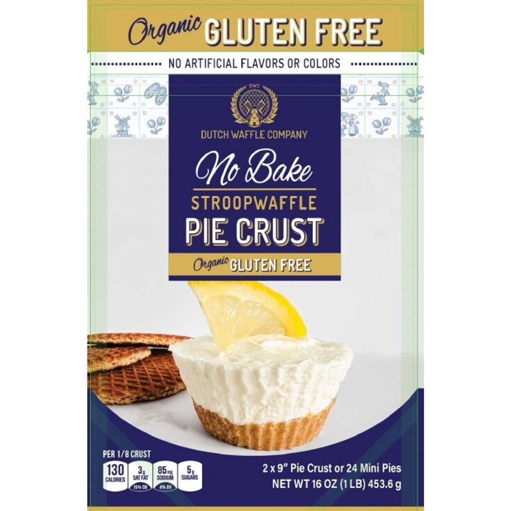 Dutch Waffle Company Organic Gluten Free Stroopwafel Pie Crust, 16 Ounce -- 6 per case