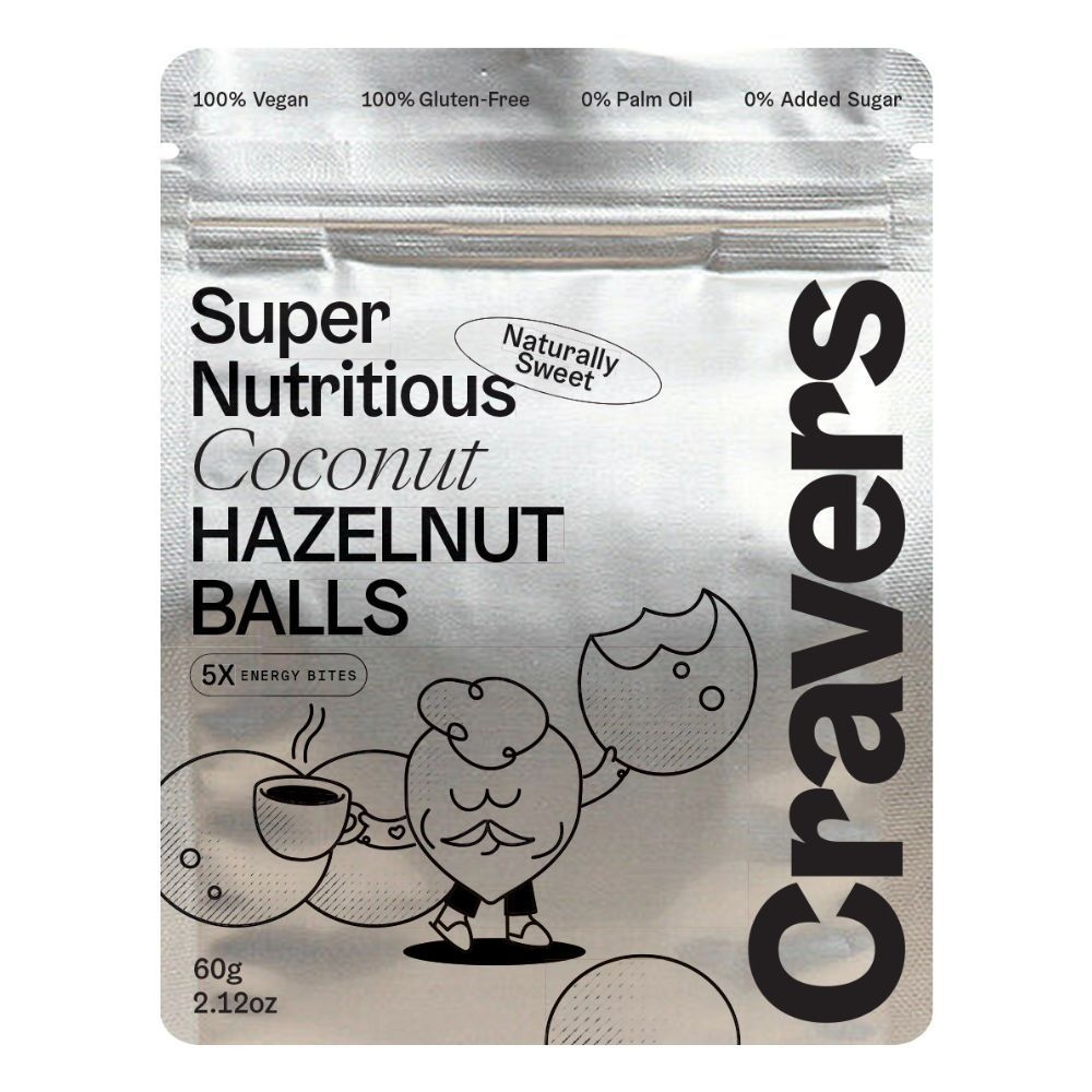 Cravers Coconut Hazelnut Balls, 2.12 Ounce -- 12 per case
