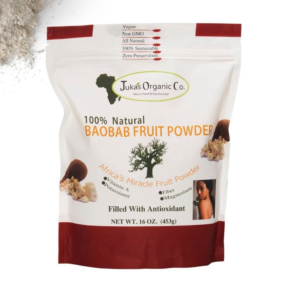Jukas Organic Baobab Powder, 16 Ounce -- 12 per case