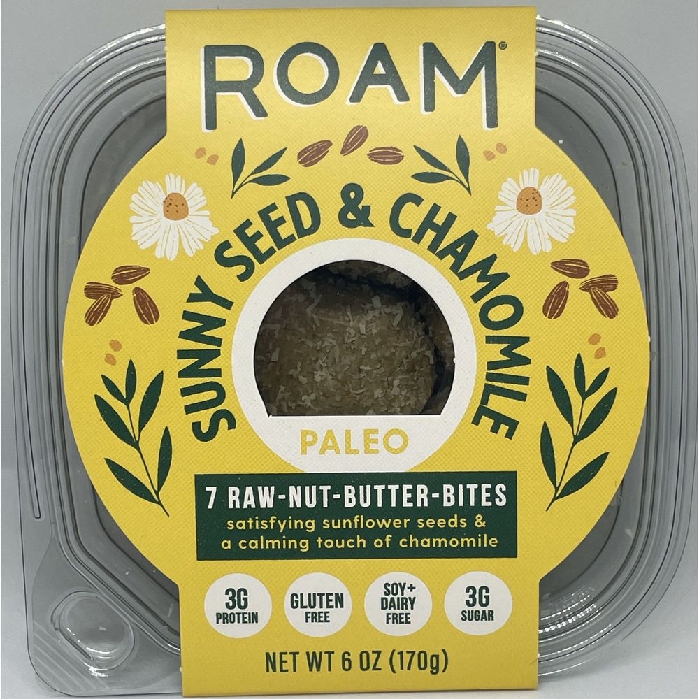 Roam Sunny Seed and Chamomile Raw Energy Bites, 6 Ounce -- 12 per case