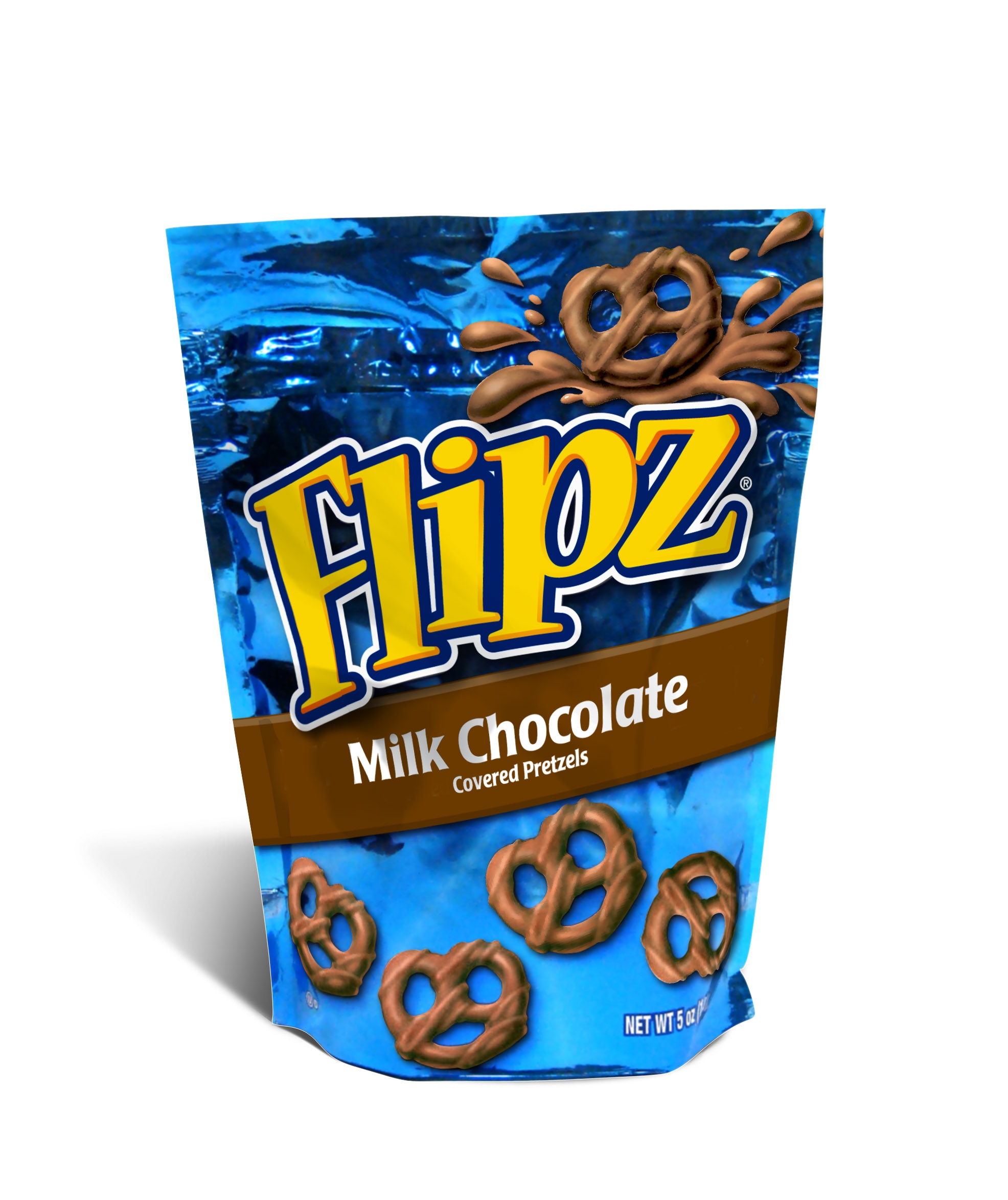 Flipz Milk Chocolate Covered Pretzel, 5 Ounce -- 6 per case.