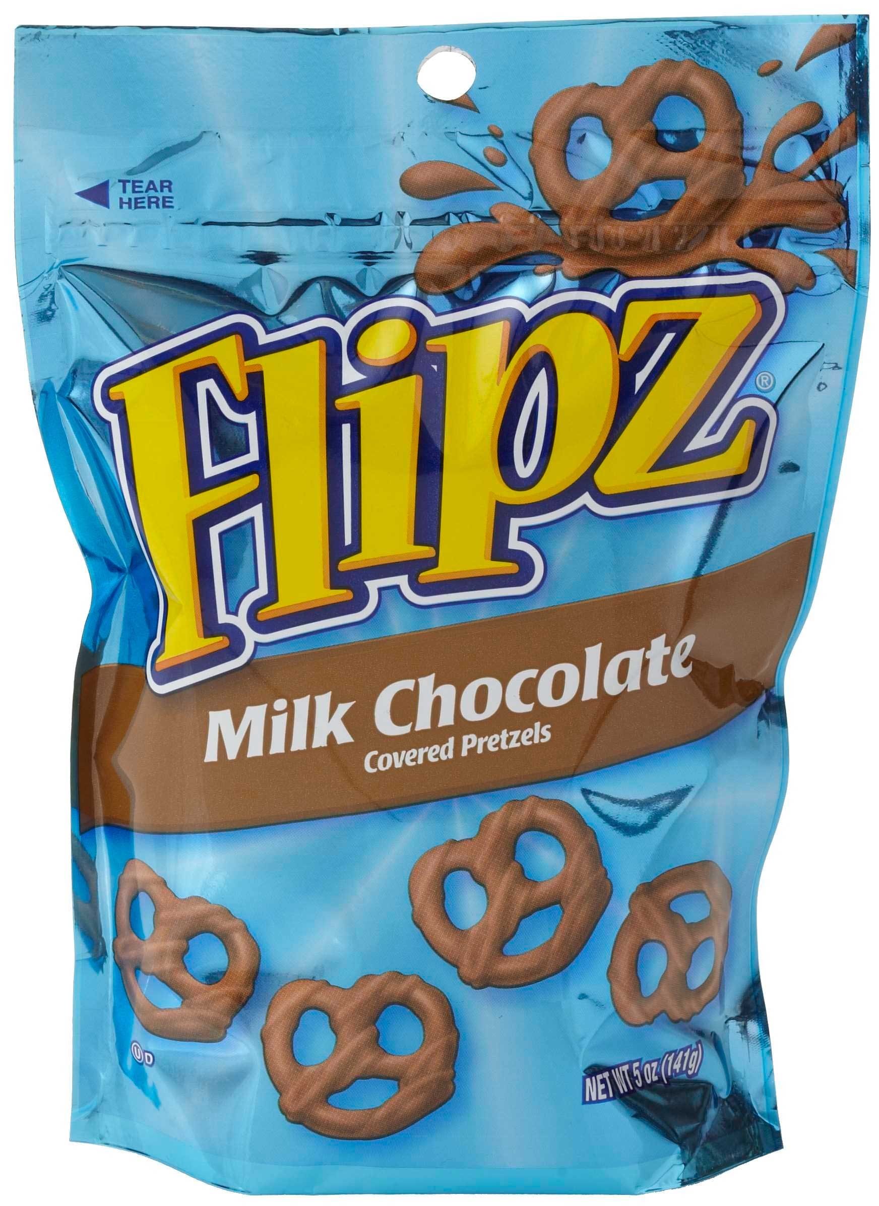 Flipz Milk Chocolate Covered Pretzel - Floorstand, 5 Ounce -- 48 per case