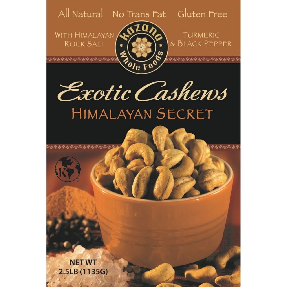 Komal Kazana Organic Exotic Cashews - Himalayan Secret, 2.5 Pound -- 4 per case