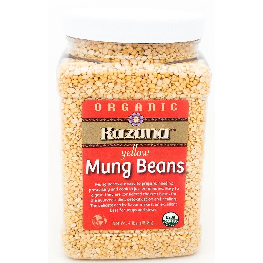 Komal Kazana Organic Mung Dahl Beans, 4 Pound -- 4 per case