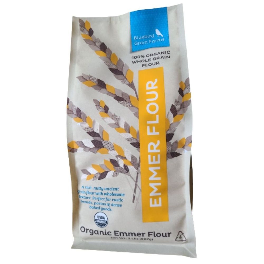 Bluebird Grain Farms Organic Whole Grain Emmer Flour, 2 Pound -- 6 per case