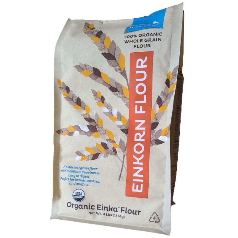 Bluebird Grain Farms Organic Whole Grain Einkorn Flour, 4 Pound -- 4 per case