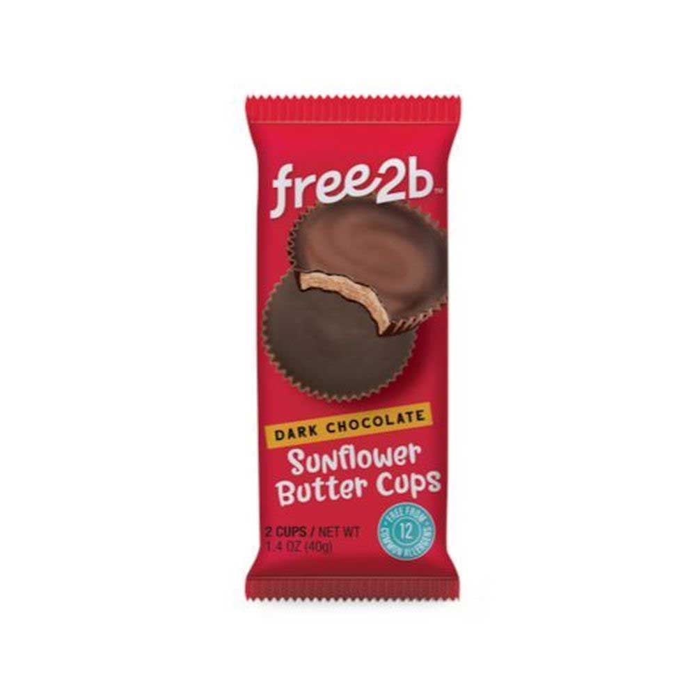Free2b Dark Chocolate Sunflower Butter Cups, 1.4 Ounce -- 72 per case