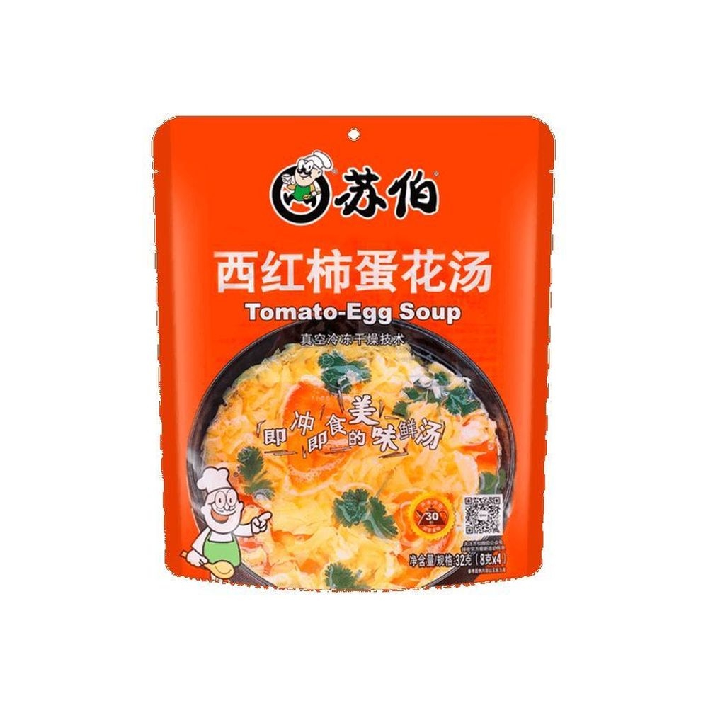 Success Import USA Subo Tomato-Egg Instant Soup, 1.12 Ounce Pouch -- 24 per case
