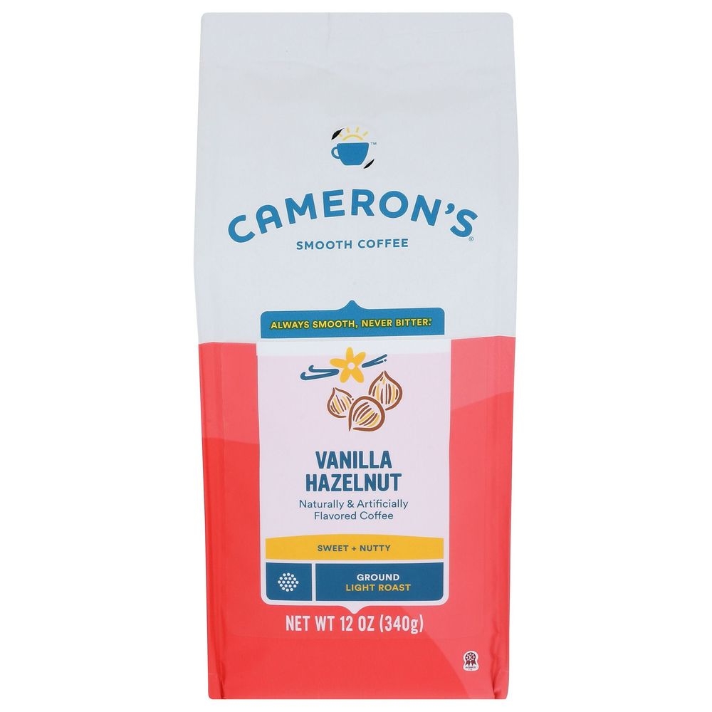 Camerons Vanilla Hazelnut Light Roast Ground Coffee, 12 Ounce -- 6 per case