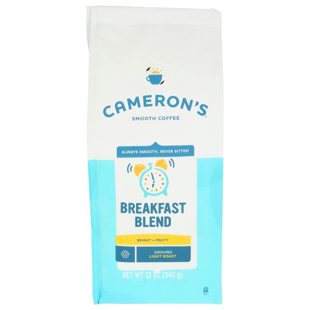Camerons Breakfast Blend Light Roast Ground Coffee, 12 Ounce -- 6 per case