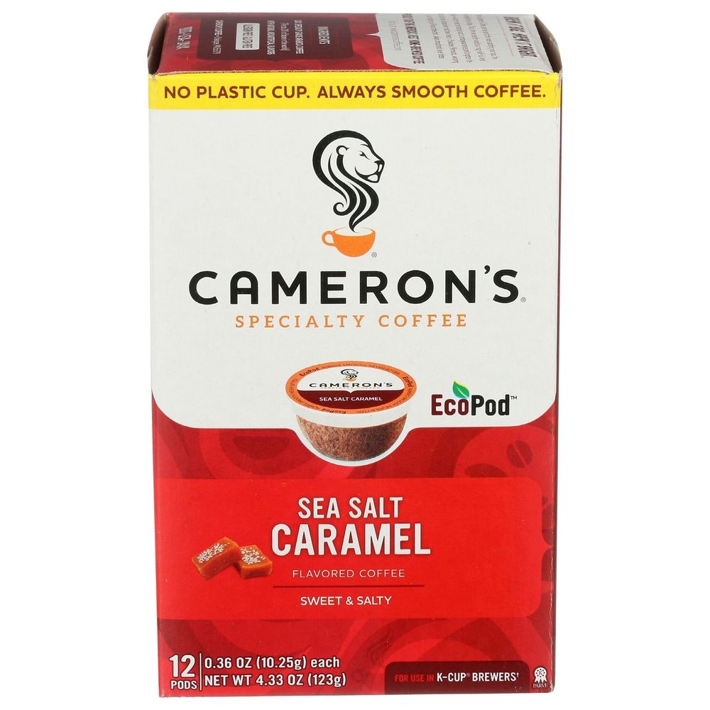 Camerons Single Serve Sea Salt Caramel Coffee EcoPods, 4.33 Ounce -- 6 per case