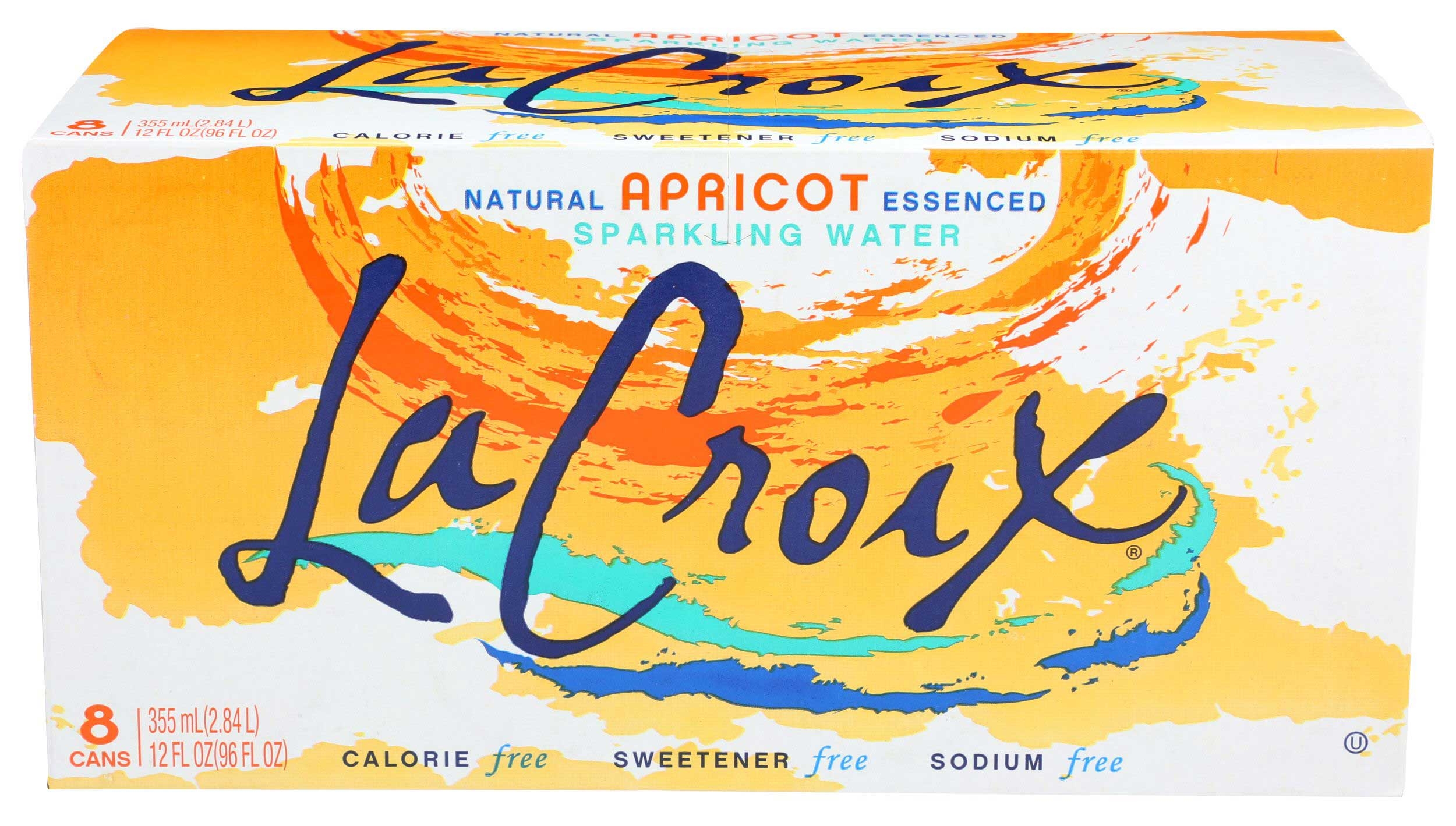 La Croix Apricot Sparkling Water, 96 Fluid Ounce -- 3 per case