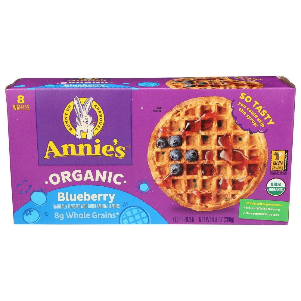 Annies Organic Blueberry Waffles, 9.8 Ounce -- 6 per case