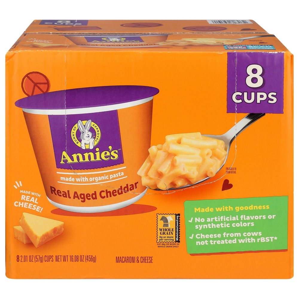Annies Homegrown Real Aged Cheddar Microwaveable Mac and Cheese, 16.08 Ounce