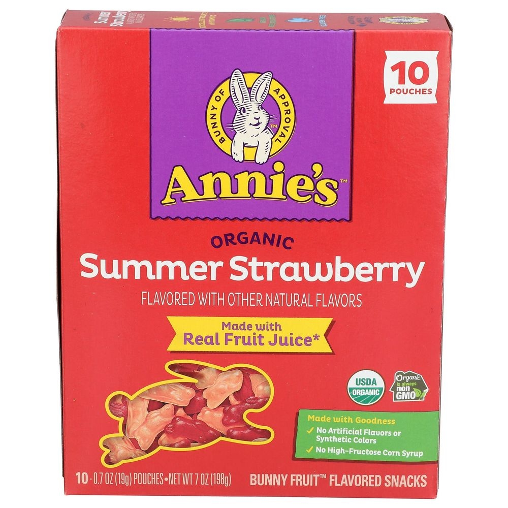 Annies Organic Summer Strawberry Fruit Flavored Snacks, 7 Ounce -- 8 per case
