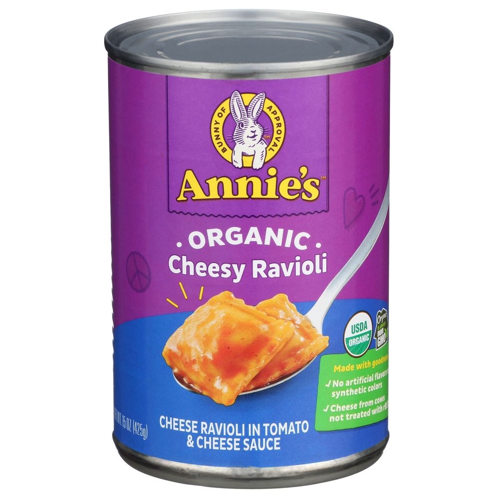 Annies Homegrown Organic Cheesy Ravioli in Tomato and Cheese Sauce, 15 Ounce -- 12 per case