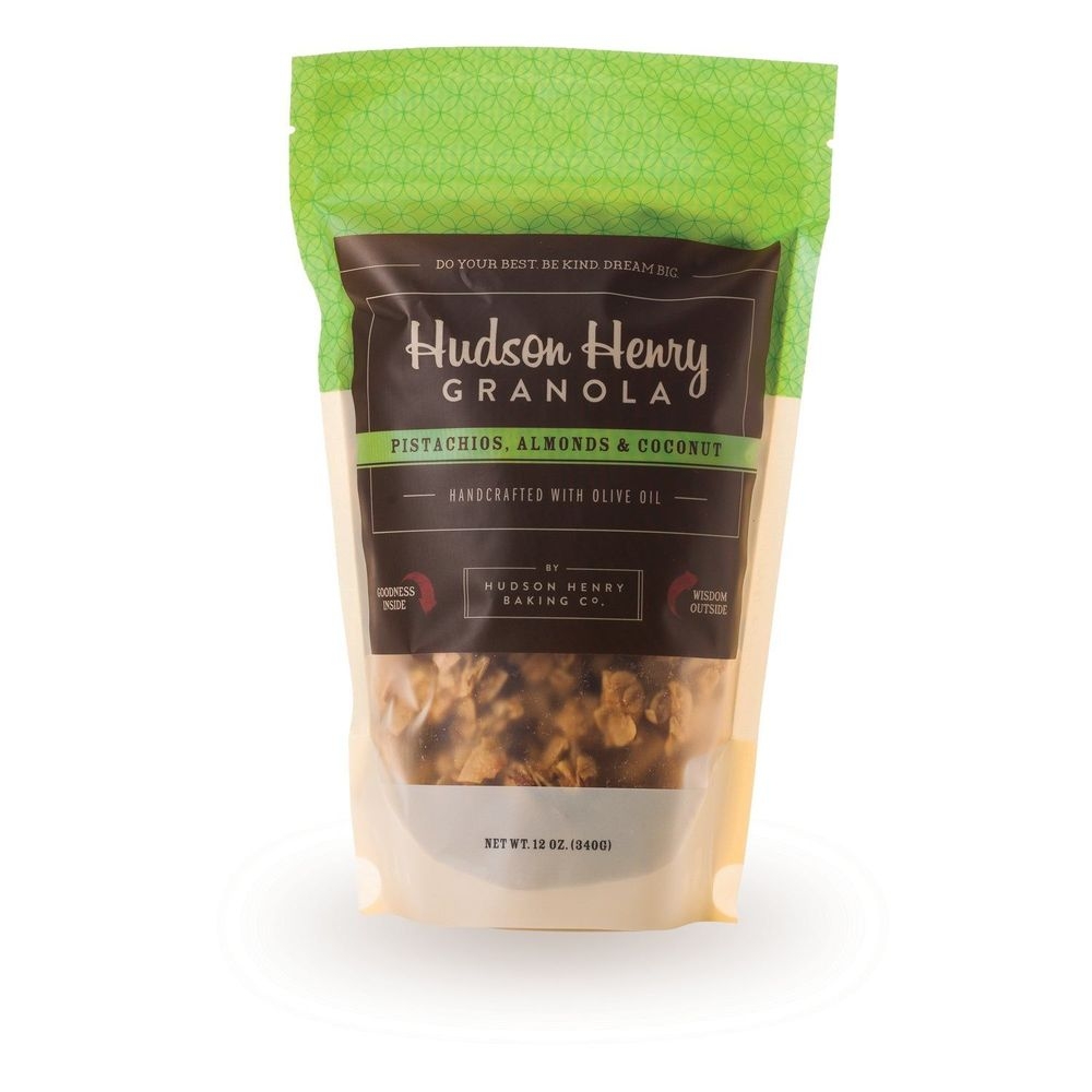 Hudson Henry Granola Pistachio Almond and Coconut Granola, 12 Ounce -- 12 per case