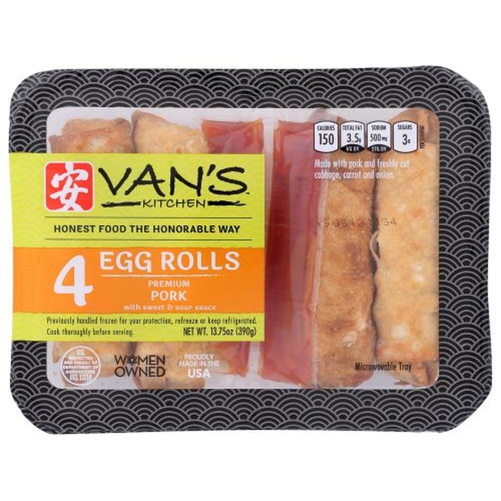 Vans Kitchen Pork Egg Roll, 13.75 Ounce -- 12 per case