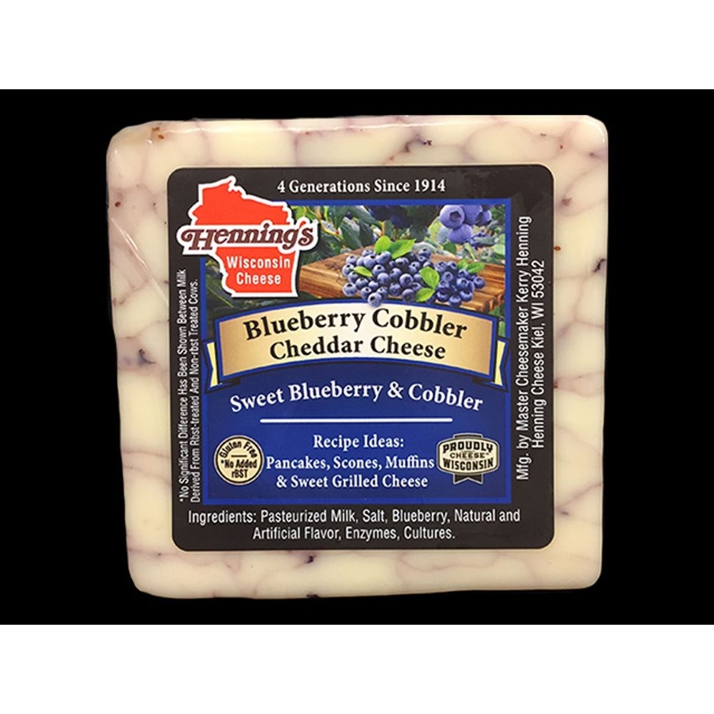 Hennings Blueberry Cobbler Cheddar Cheese, 5.6 Ounce -- 12 per case