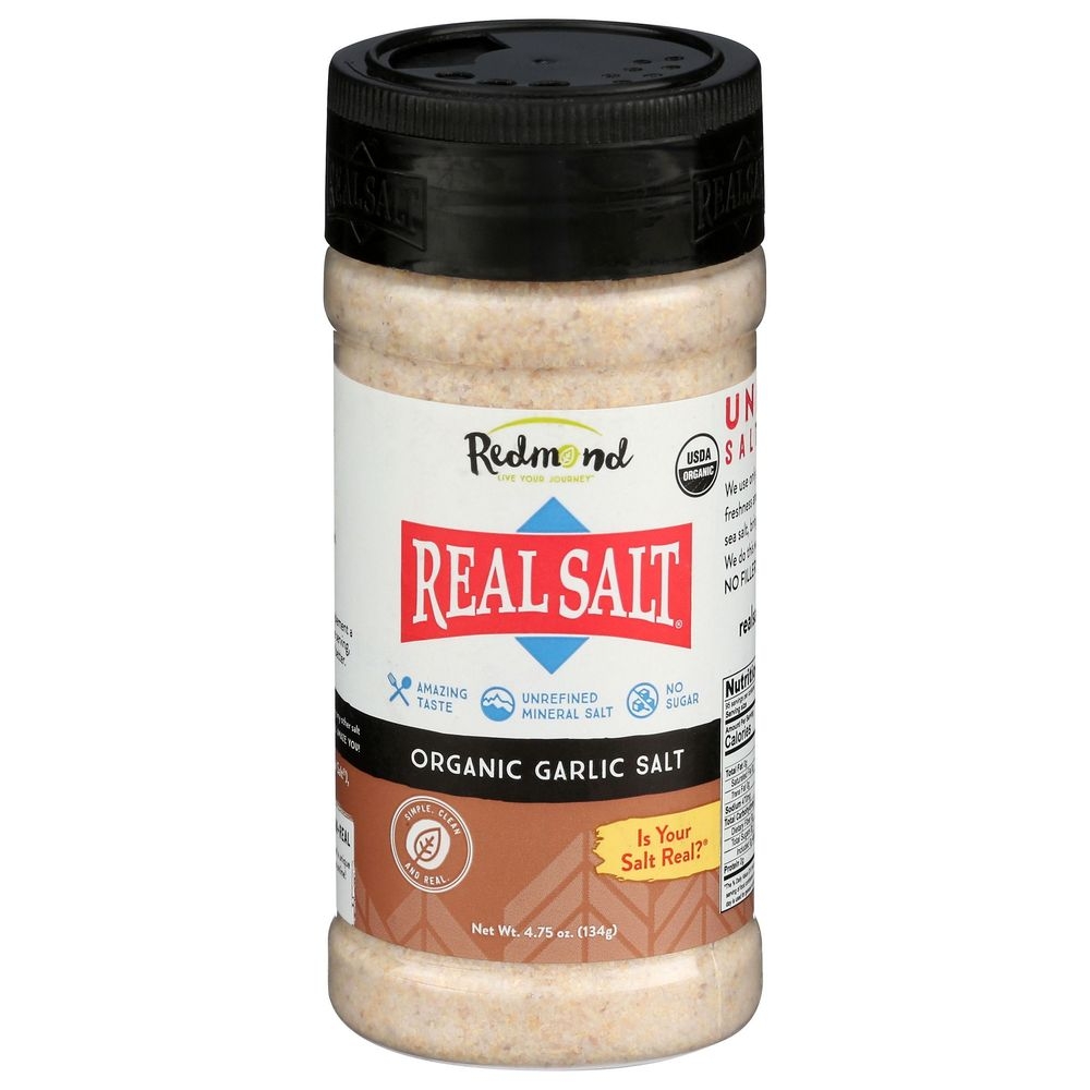 Redmond Real Salt Natural Garlic Salt, 4.75 Ounce -- 6 per case
