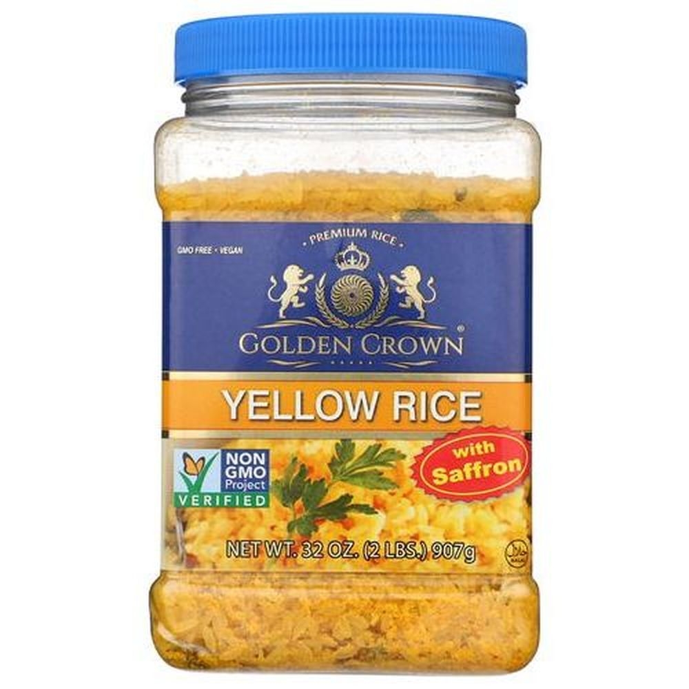 Golden Crown Yellow Rice with Saffron, 2 Pound -- 4 per case
