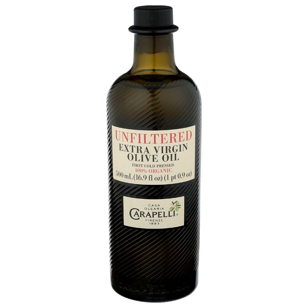 Carapelli Unfiltered Organic Extra Virgin Olive Oil, 500 Milliliter -- 6 per case