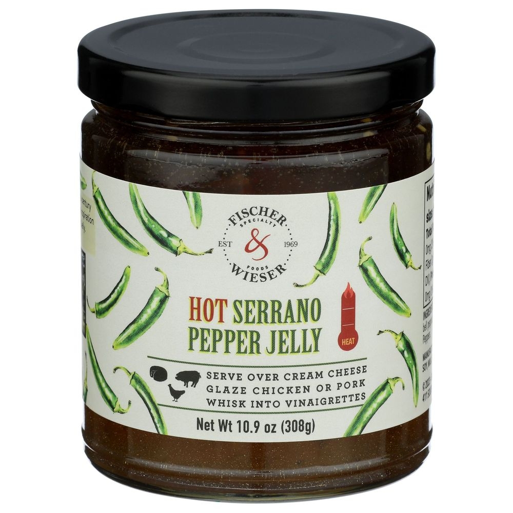 Fischer and Wieser Hot Serrano Pepper Jelly, 10.9 Ounce -- 6 per case