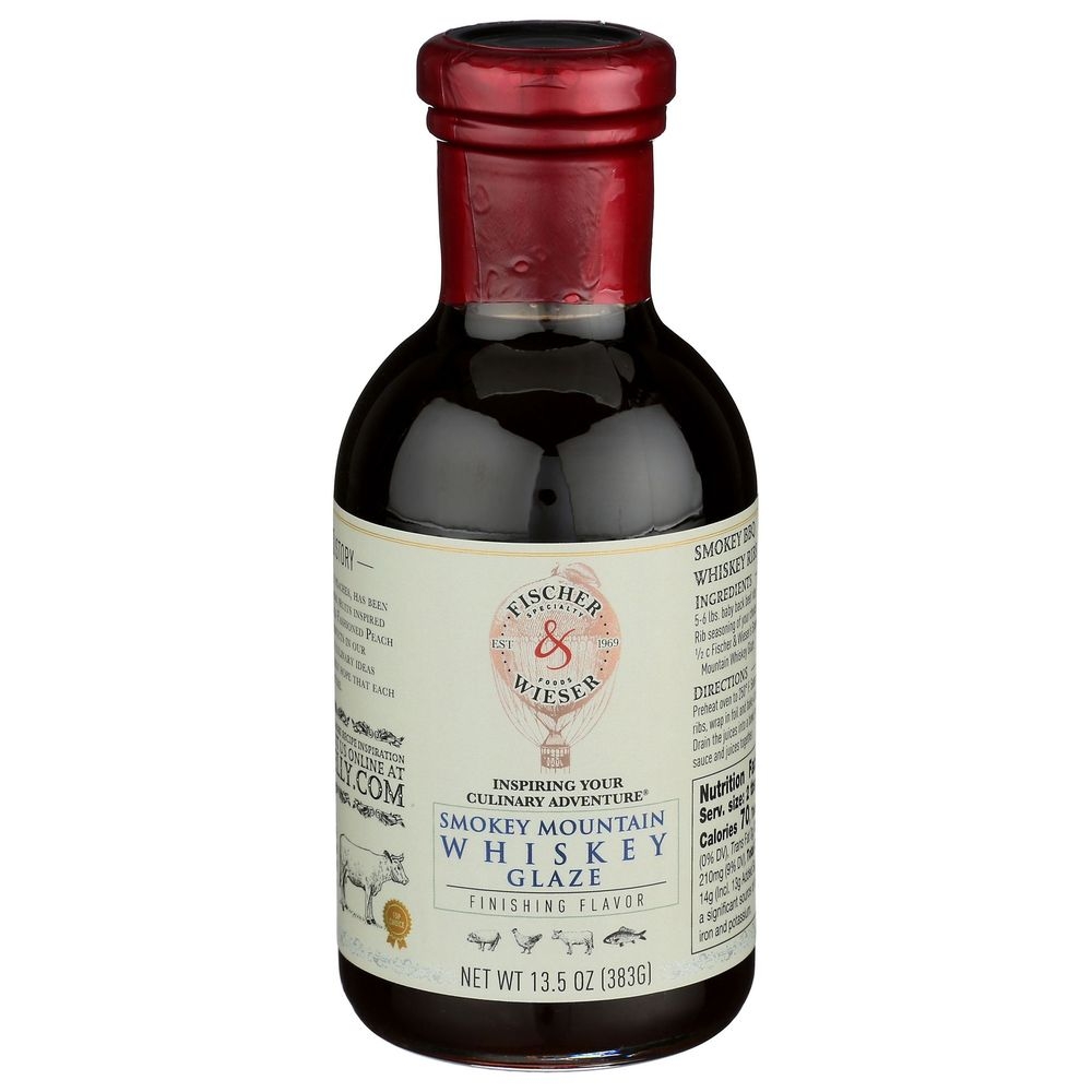 Fischer and Wieser Smokey Mountain Whiskey Glaze, 13.5 Ounce -- 6 per case