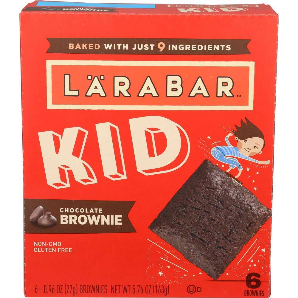 Larabar Kids Chocolate Brownie Bar, 0.96 Ounce - 6 count per pack -- 8 packs per case