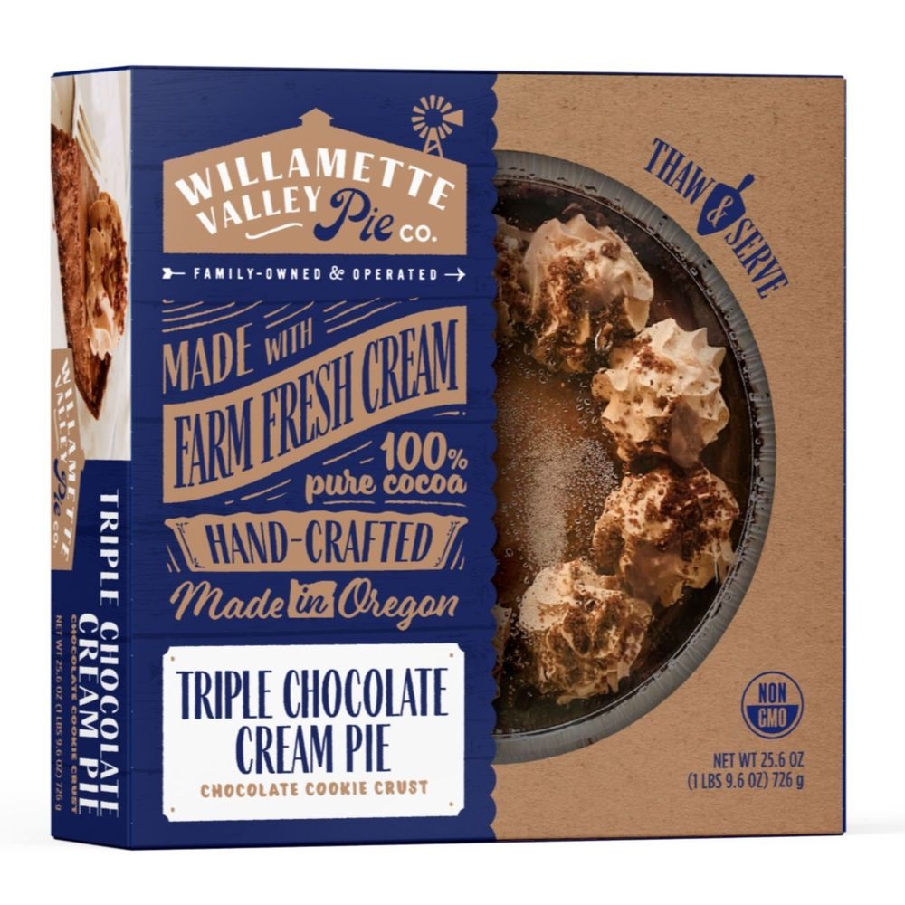 Willamette Valley Triple Chocolate Cream Pie, 25.6 Ounce -- 4 per case