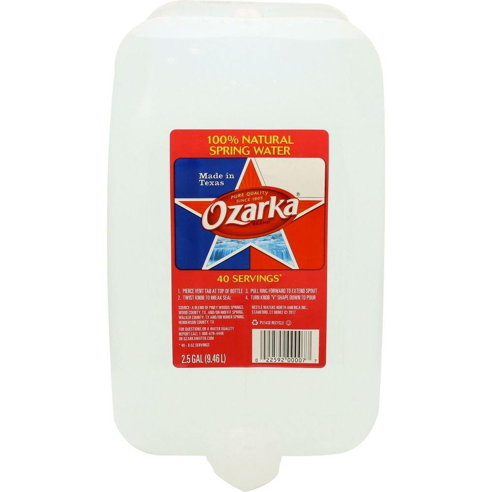 Ozarka Spring Water, 2.5 Gallon -- 2 per case