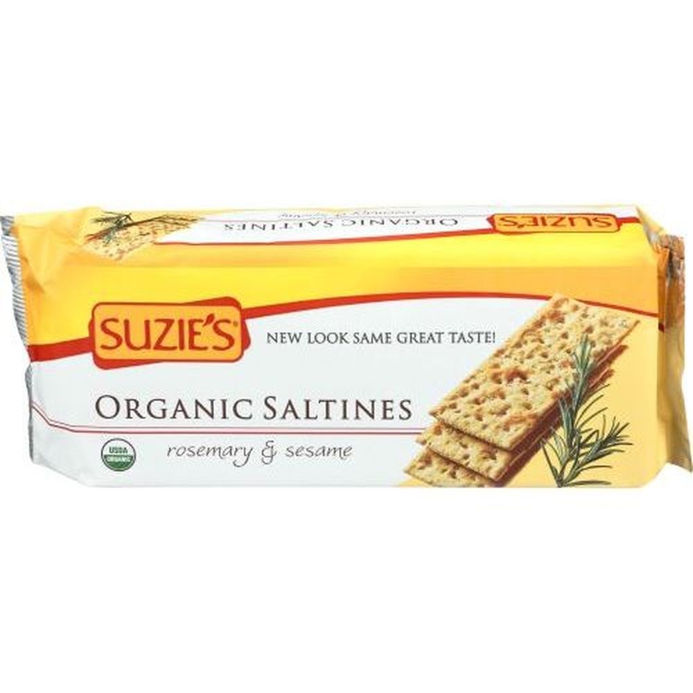 Suzies Organic Rosemary and Sesame Saltines Cracker, 8.8 Ounce -- 12 per case