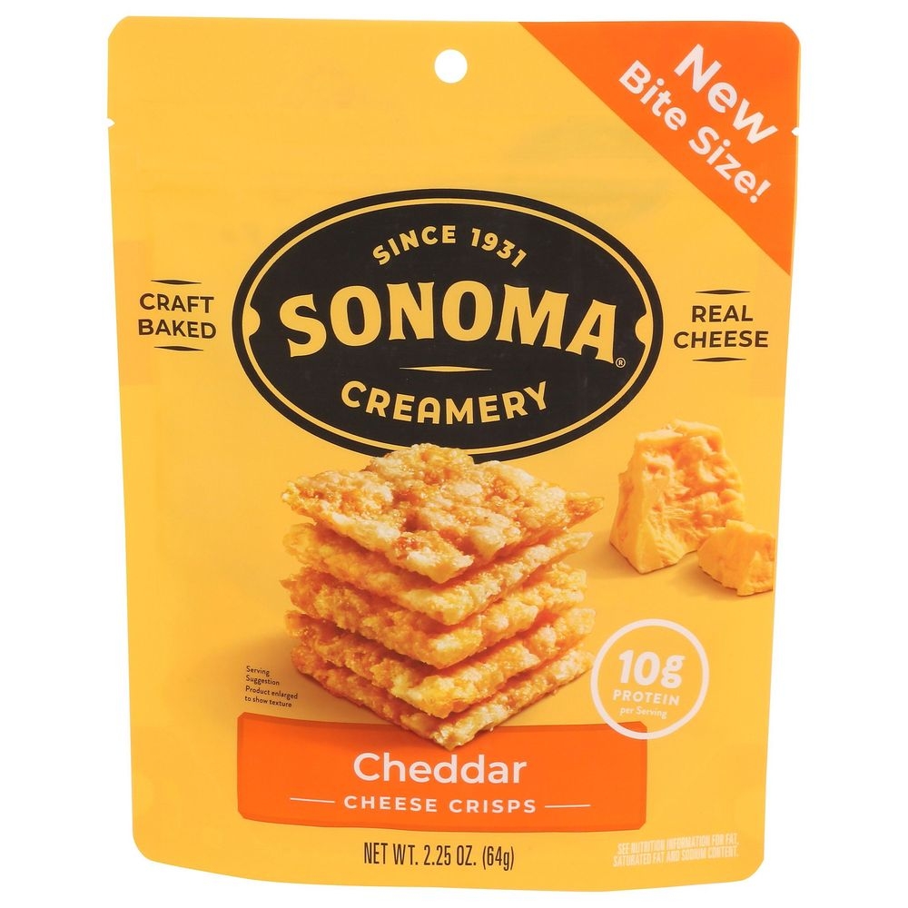Sonoma Creamery Cheddar Cheese Crisps, 2.25 Ounce -- 6 per case