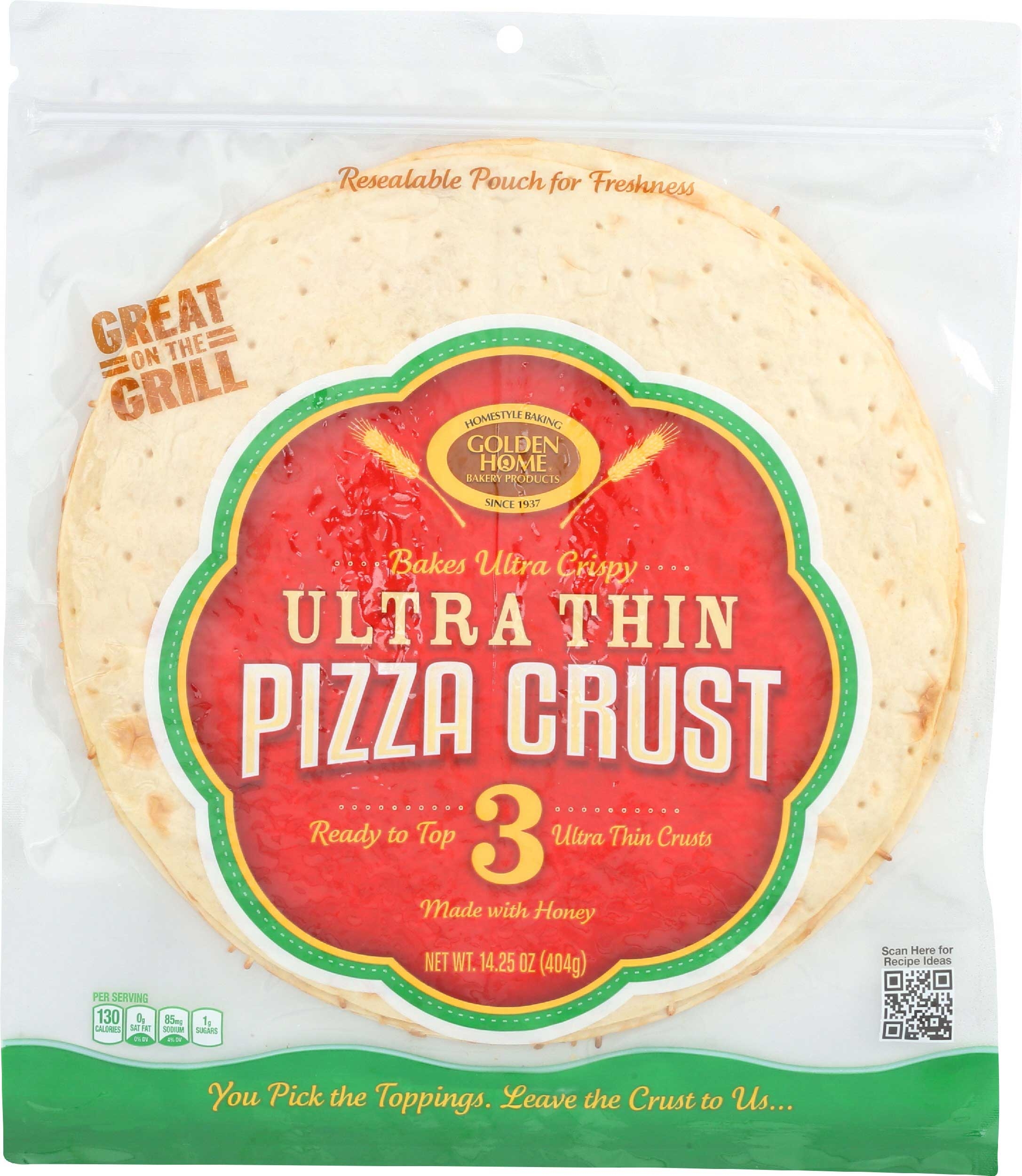 Golden Home Ultra Thin Pizza Crust, 14.25 Ounce -- 10 per case