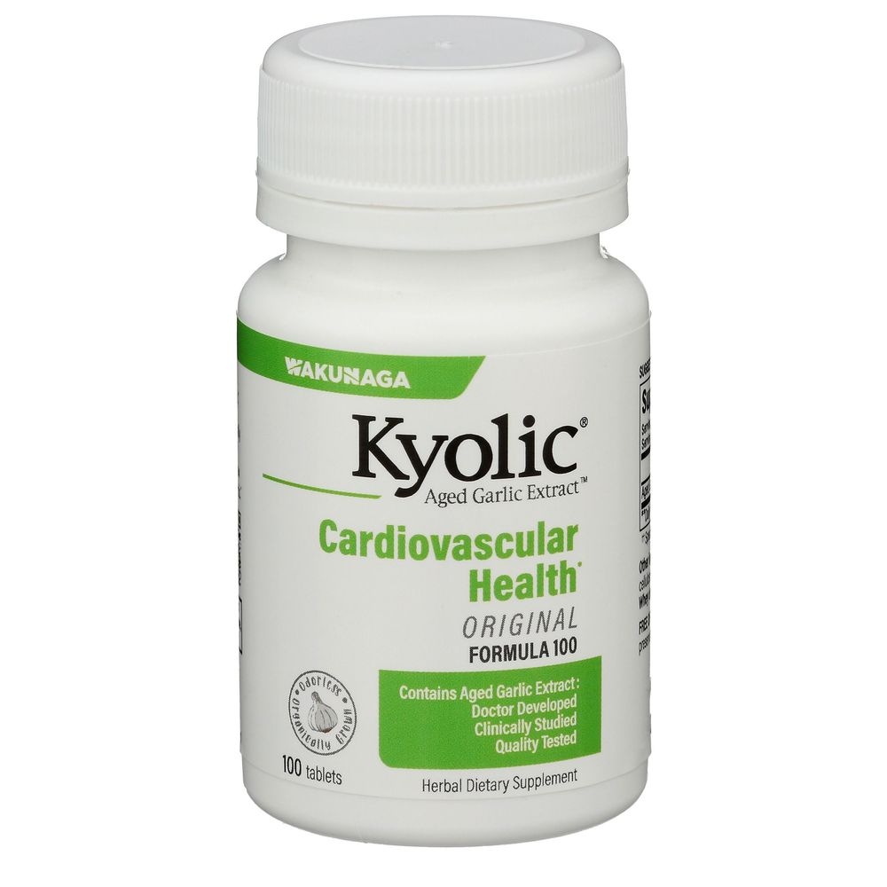 Kyolic Aged Garlic Extract Formula 100 Original Cardiovascular Health Dietary Supplement Tablets, 100 count