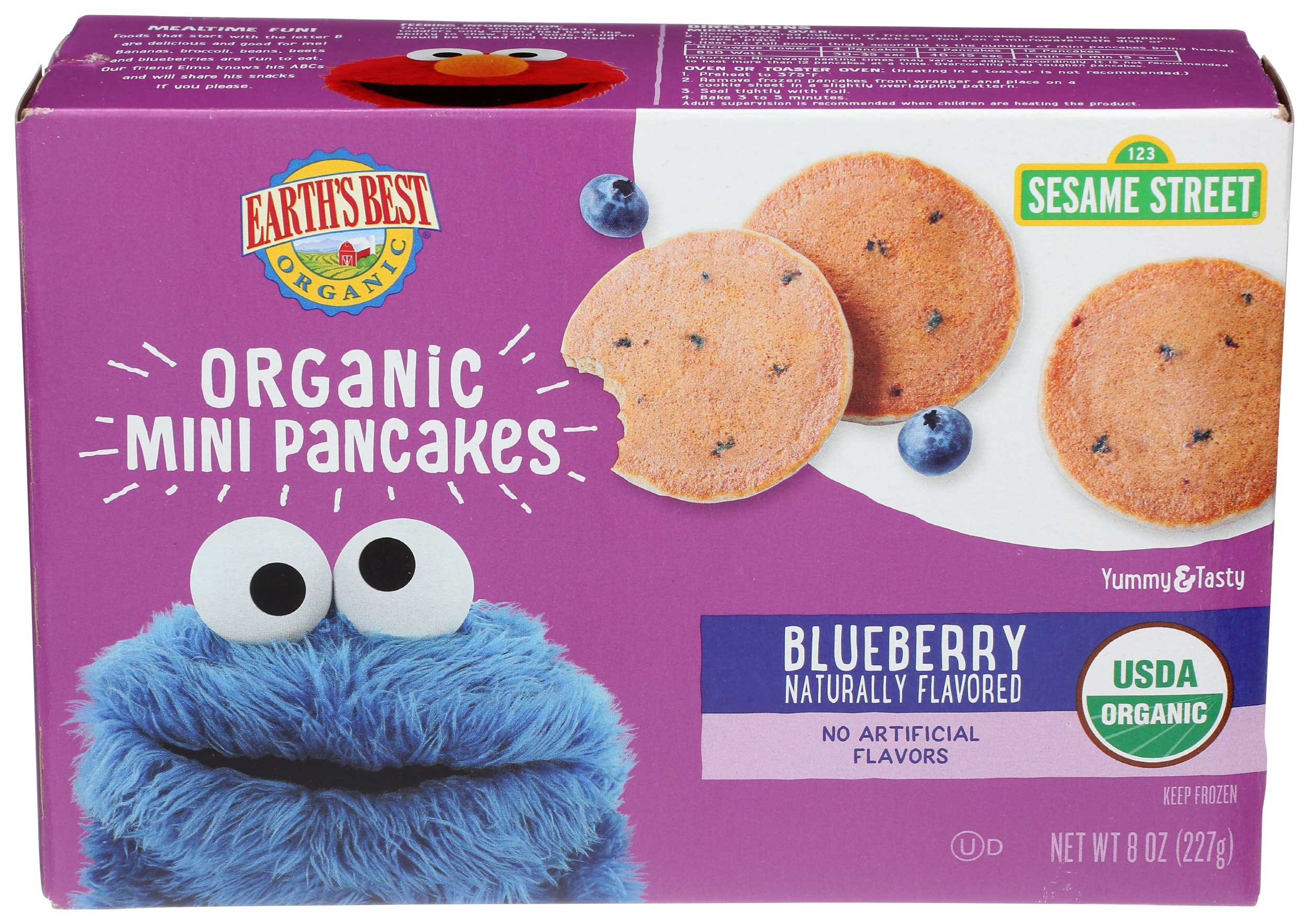 Earths Best Organic Blueberry Mini Pancake, 8 Ounce -- 12 per case