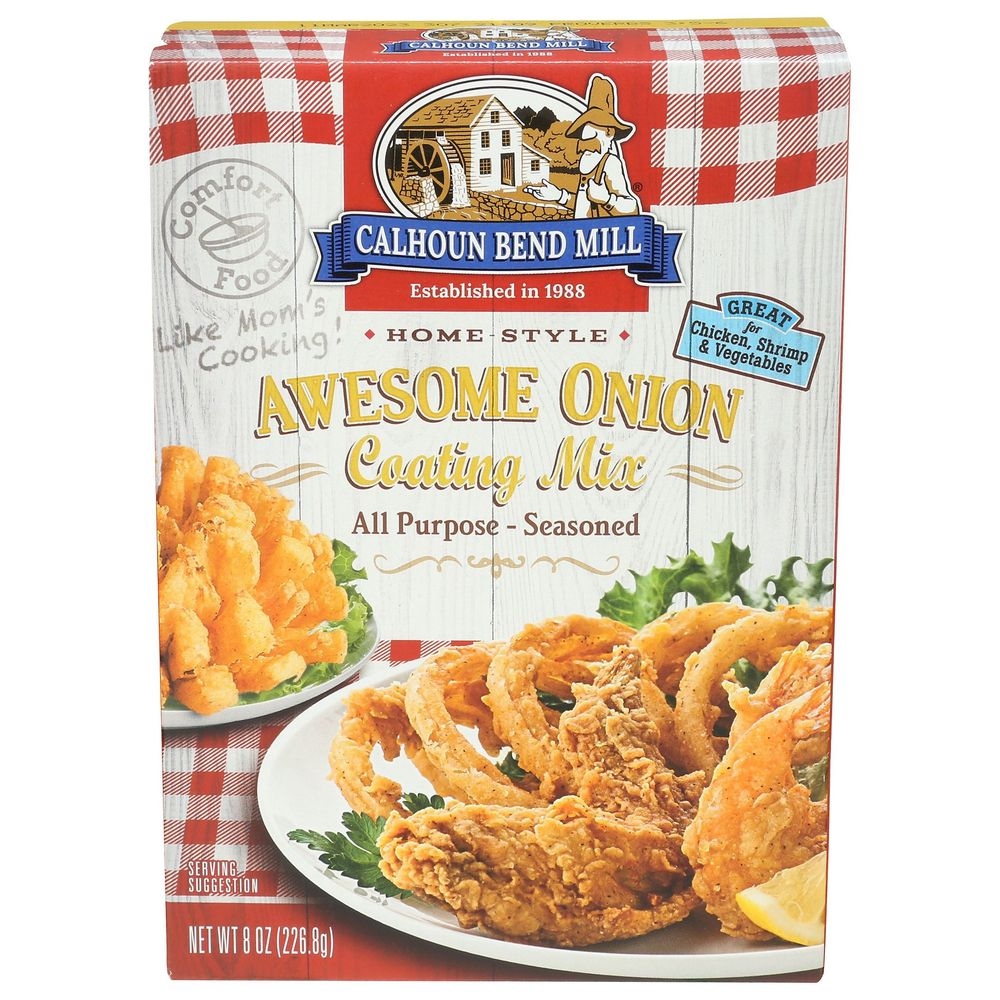 Calhoun Bend Mill Homestyle Awesome Onion Coating Mix, 8 Ounce -- 6 per case