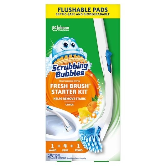Scrubbing Bubbles Fresh Brush Starter Kit with Stand -- 4 per case.
