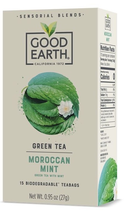 Good Earth Sensorial Blends Moroccan Mint Tea Green Tea, 15 tea bags -- 5 per case