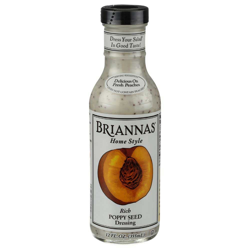 Briannas Rich Poppy Seed Salad Dressing, 12 Ounce -- 6 per case.
