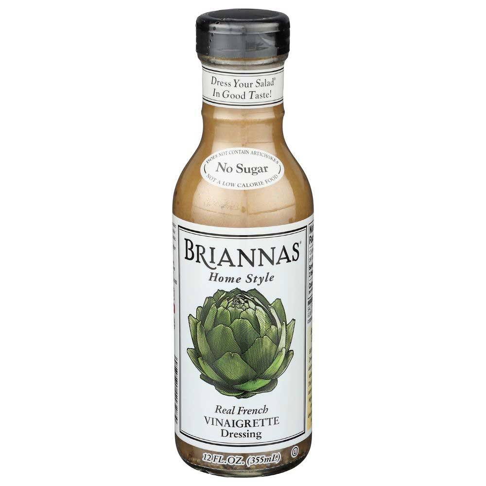 Briannas Real French Vinaigrette Salad Dressing, 12 Ounce -- 6 per case.