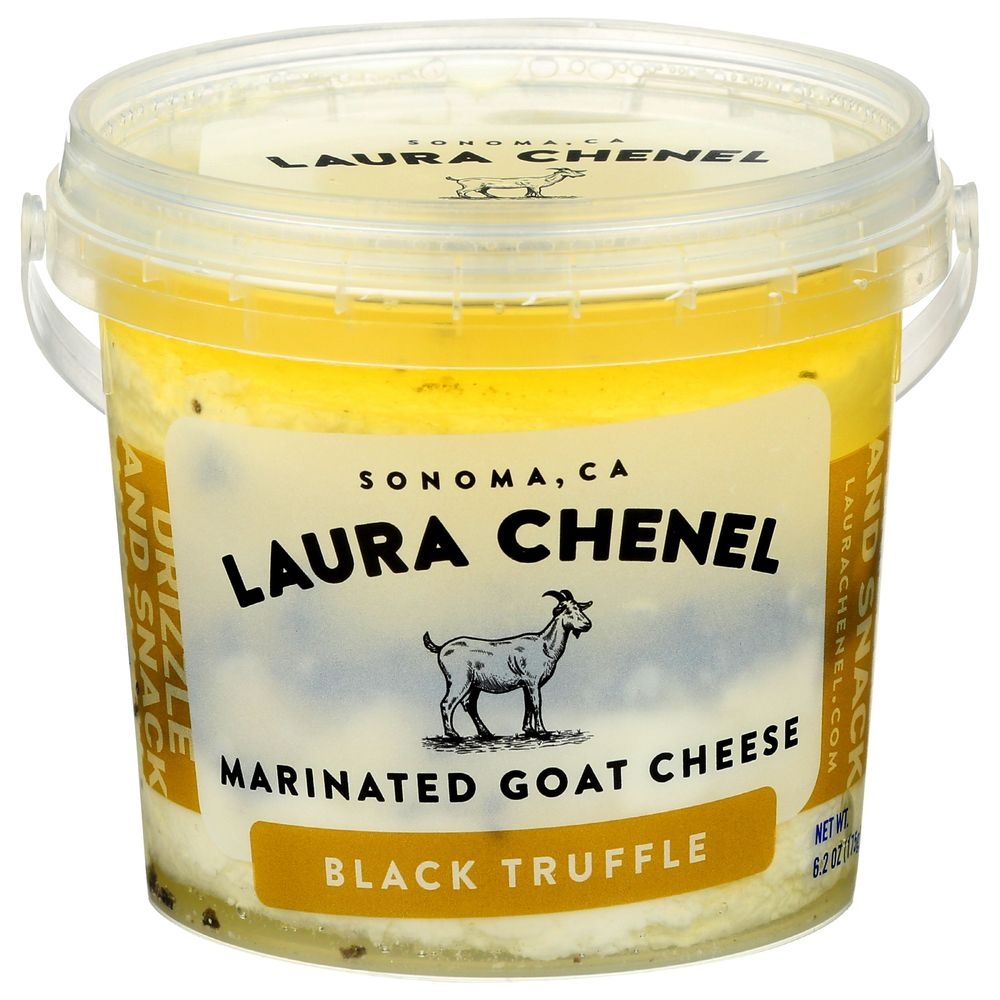 Laura Chenels Black Truffle Marinated Goat Cheese, 6.2 Ounce -- 9 per case