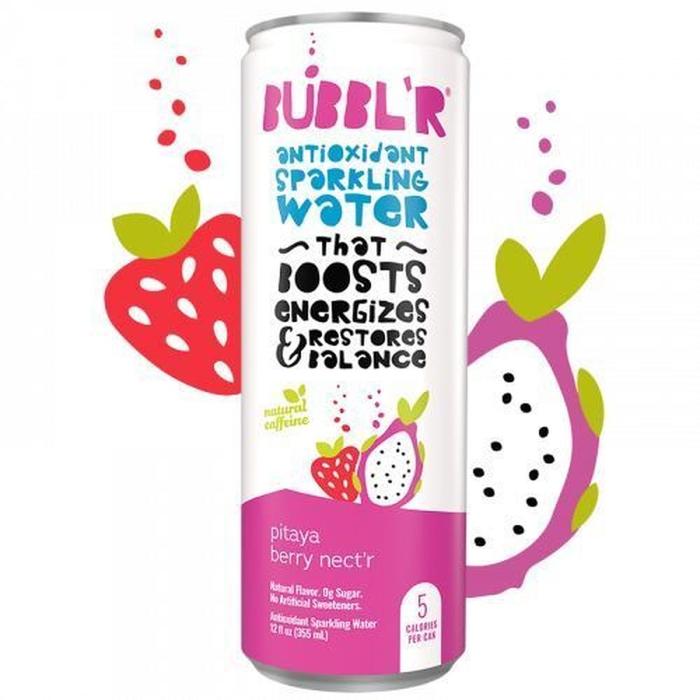 BUBBLR Pitaya Berry Nectr Antioxidant Sparkling Water, 12 Fluid Ounce -- 12 per case