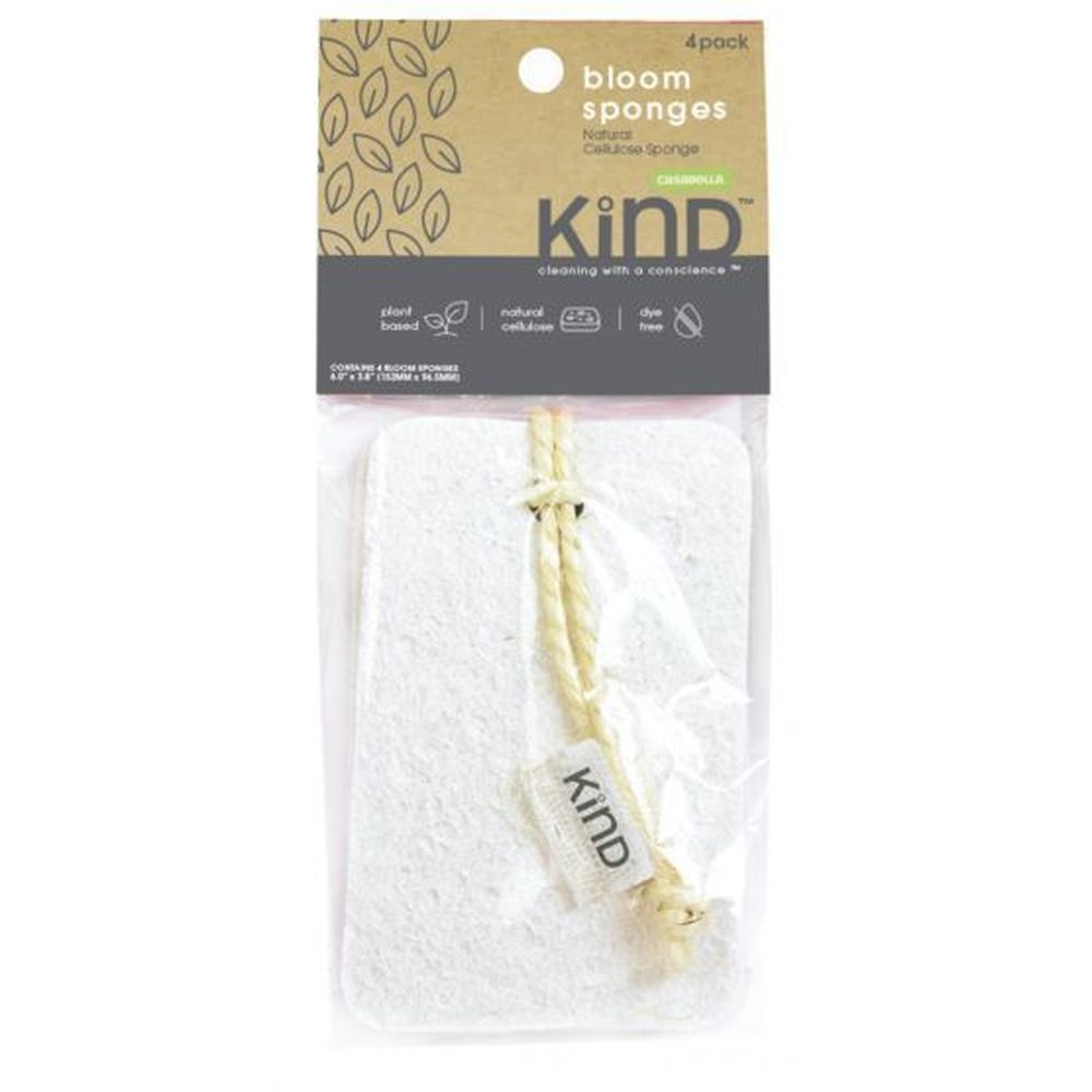 Casabella Kind Plant Based Bloom Sponges, 4 count -- 12 per case