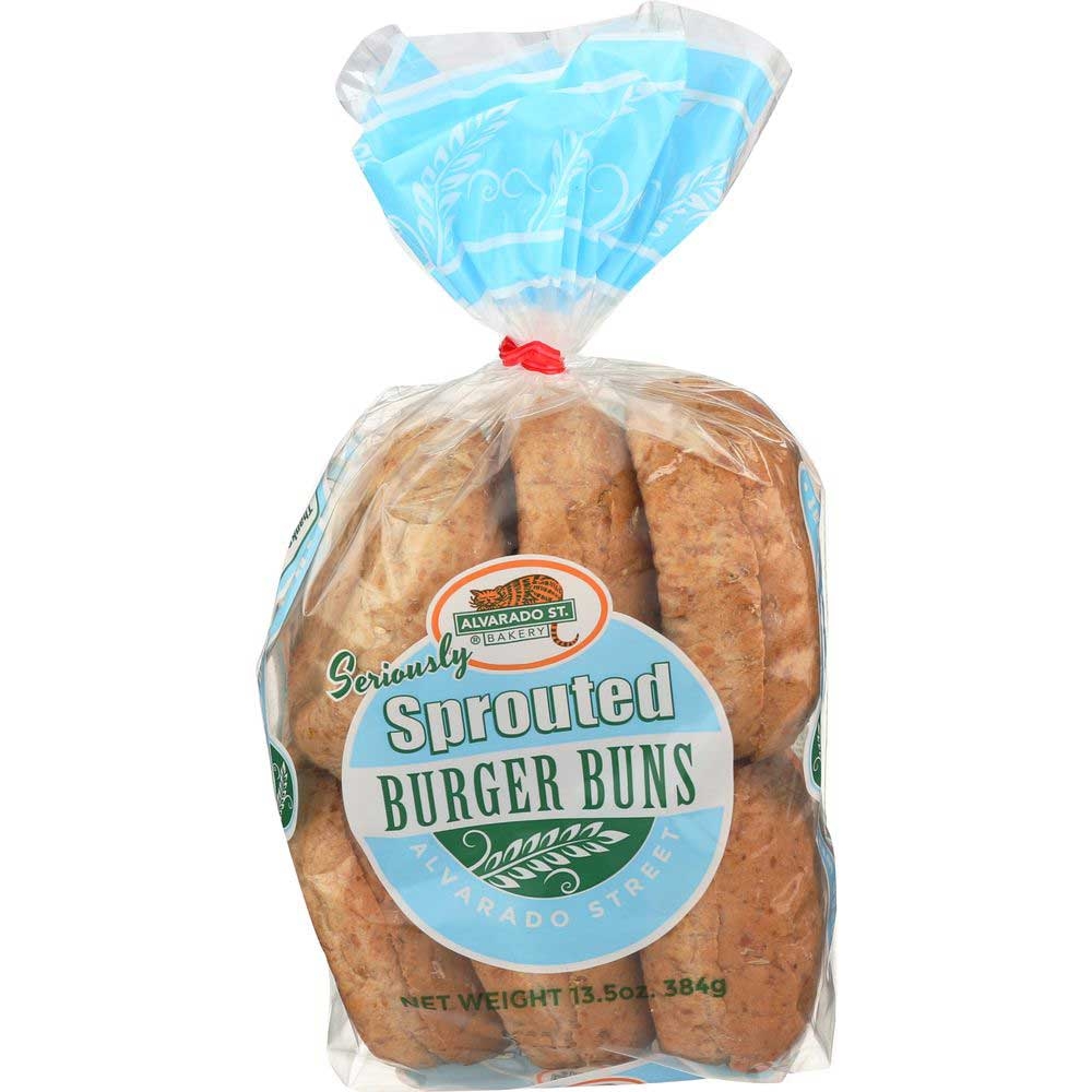 Alvarado Street Bakery Organic Sprouted Wheat Burger Bun, 13.5 Ounce -- 6 per case