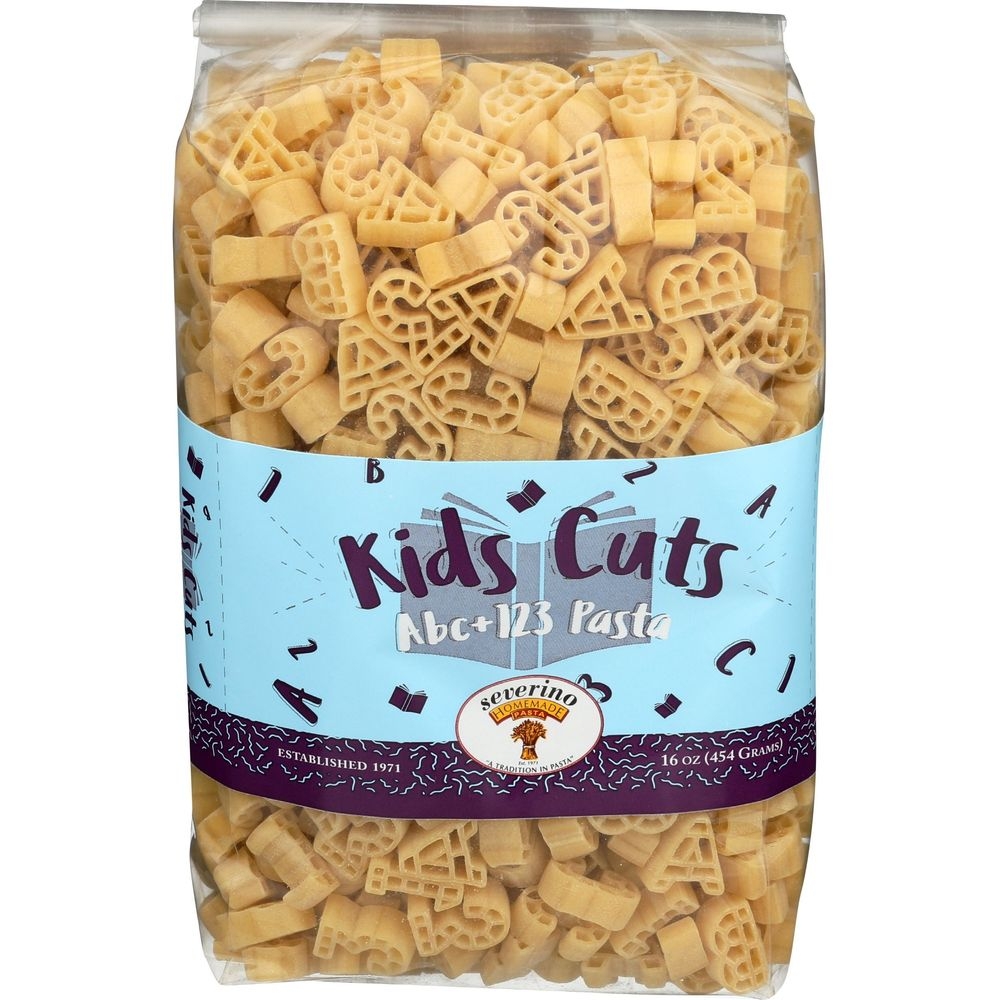 Severino Homemade Pasta ABC and 123 Shaped Pasta, 16 Ounce -- 6 per case
