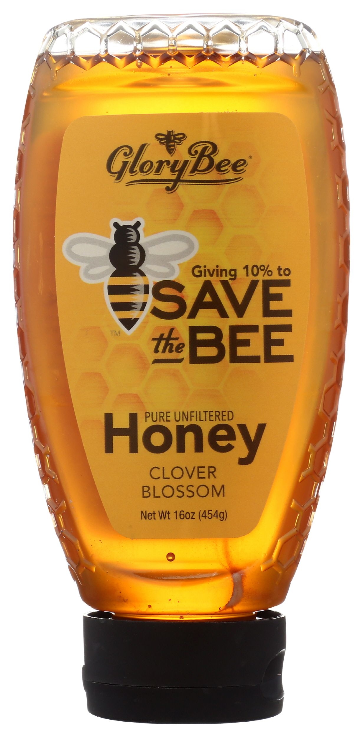 Glorybee Clover Blossom Save The Bee Honey, 16 Ounce -- 6 per case